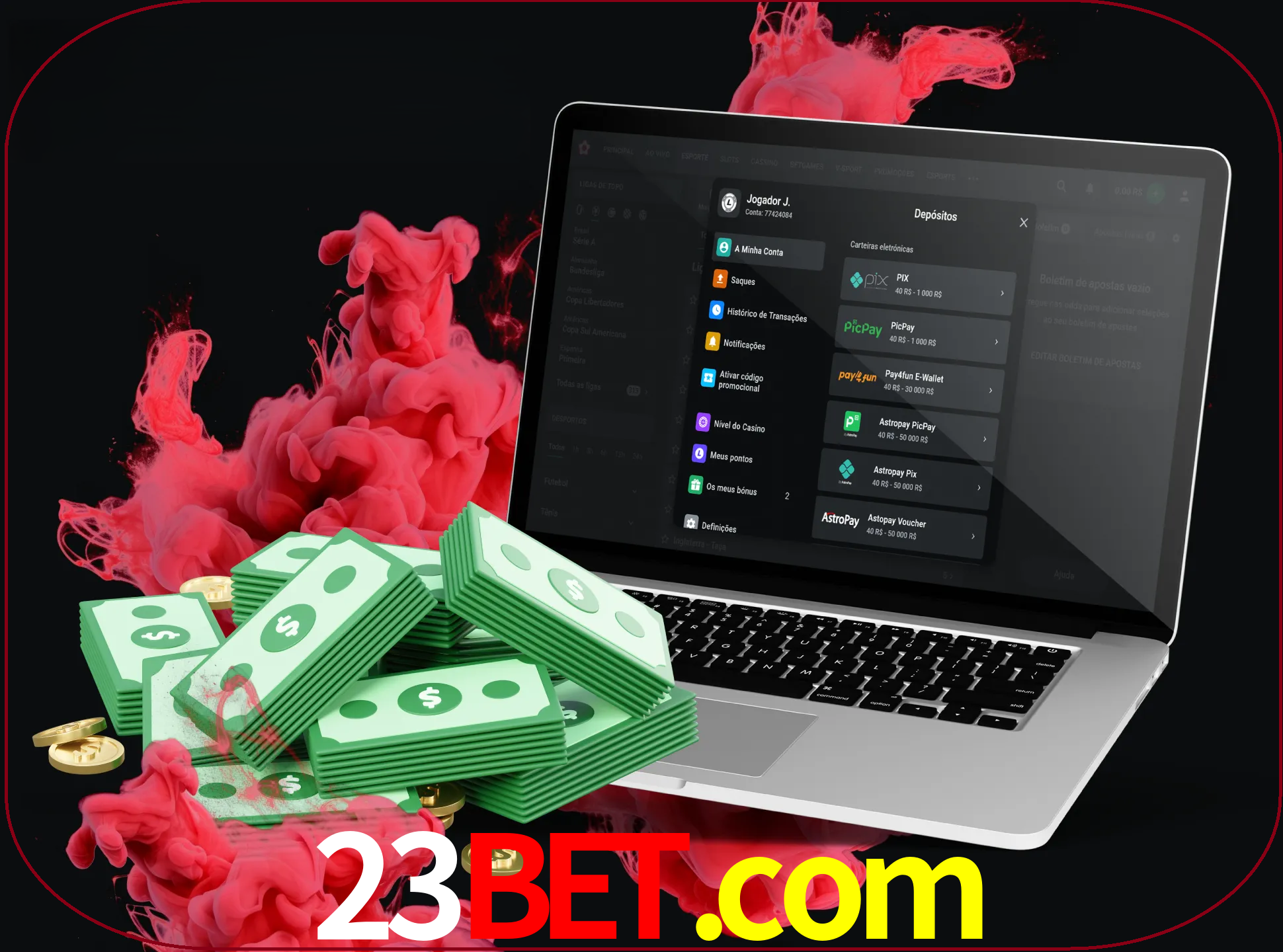 Para efetuar um depósito na sua conta 23bet, basta escolher o método de depósito e especificar o montante.